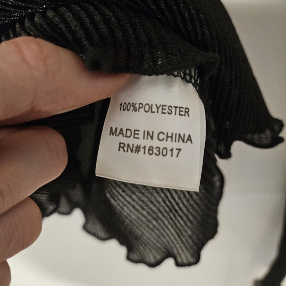 Princess Polly Black Ribbed Sheer Long Sleeve Top - Picture 7 of 7